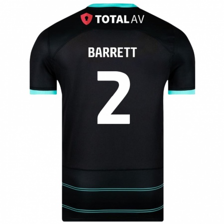 Kandiny Hombre Camiseta Nicole Barrett #2 Negro 2ª Equipación 2024/25 La Camisa Chile