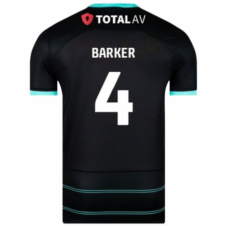 Kandiny Hombre Camiseta Sophie Barker #4 Negro 2ª Equipación 2024/25 La Camisa Chile