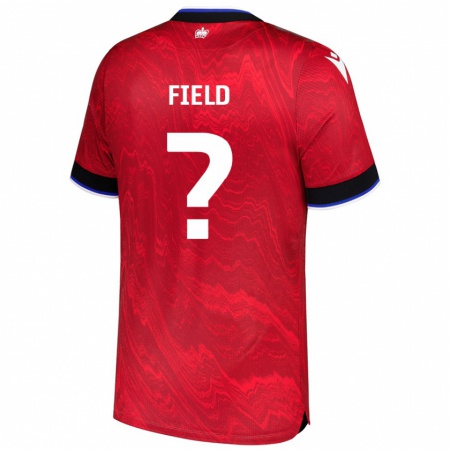 Kandiny Hombre Camiseta Tyler Field #0 Rojo Negro 2ª Equipación 2024/25 La Camisa Chile