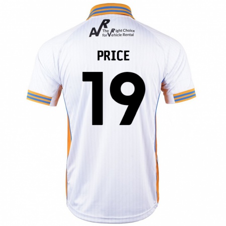 Kandiny Hombre Camiseta Jack Price #19 Blanco 2ª Equipación 2024/25 La Camisa Chile