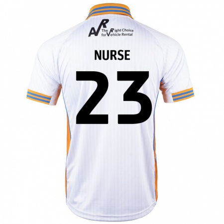 Kandiny Hombre Camiseta George Nurse #23 Blanco 2ª Equipación 2024/25 La Camisa Chile