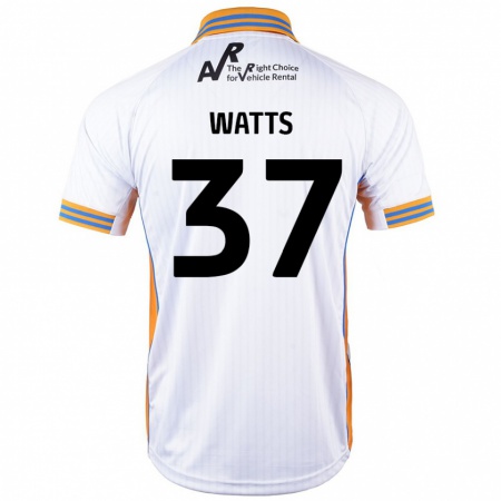 Kandiny Hombre Camiseta Harvey Watts #37 Blanco 2ª Equipación 2024/25 La Camisa Chile