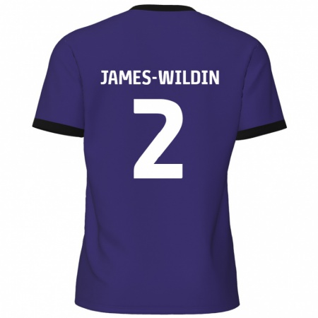 Kandiny Hombre Camiseta Luther James-Wildin #2 Púrpura 2ª Equipación 2024/25 La Camisa Chile