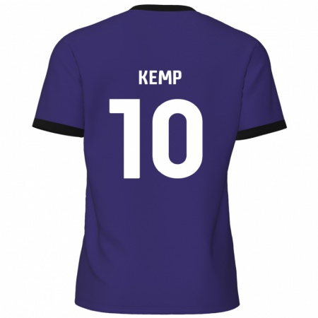 Kandiny Hombre Camiseta Dan Kemp #10 Púrpura 2ª Equipación 2024/25 La Camisa Chile