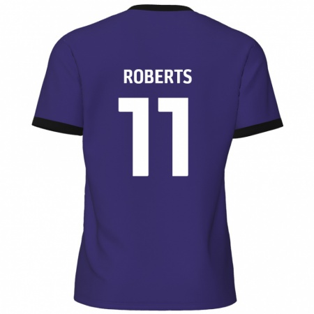 Kandiny Hombre Camiseta Jordan Roberts #11 Púrpura 2ª Equipación 2024/25 La Camisa Chile