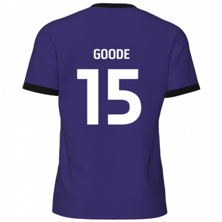 Kandiny Hombre Camiseta Charlie Goode #15 Púrpura 2ª Equipación 2024/25 La Camisa Chile