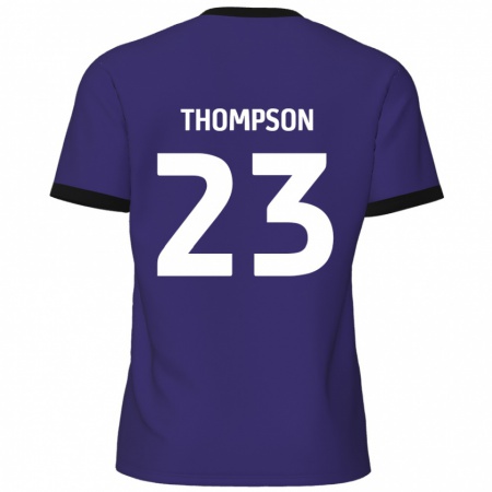 Kandiny Hombre Camiseta Louis Thompson #23 Púrpura 2ª Equipación 2024/25 La Camisa Chile