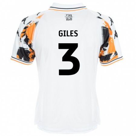 Kandiny Hombre Camiseta Ryan Giles #3 Blanco 2ª Equipación 2024/25 La Camisa Chile