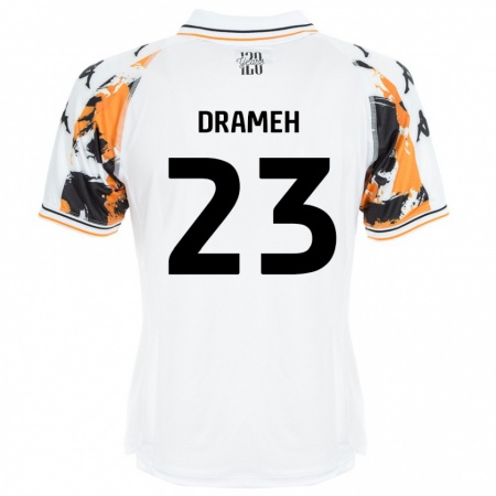 Kandiny Hombre Camiseta Cody Drameh #23 Blanco 2ª Equipación 2024/25 La Camisa Chile