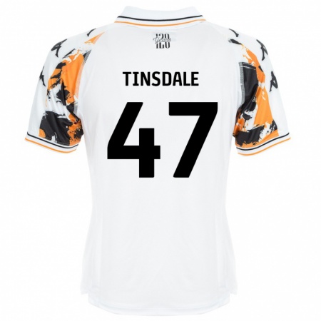 Kandiny Hombre Camiseta Nathan Tinsdale #47 Blanco 2ª Equipación 2024/25 La Camisa Chile