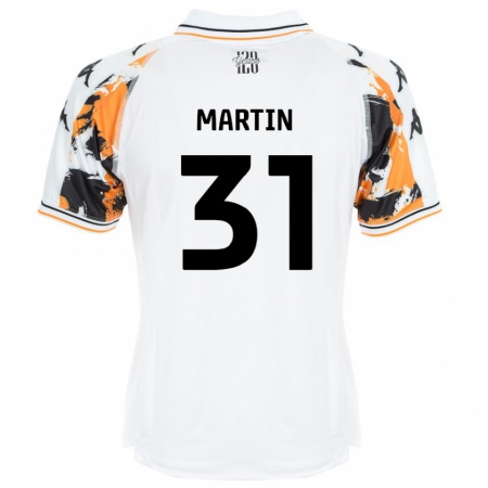 Kandiny Hombre Camiseta Faith Martin #31 Blanco 2ª Equipación 2024/25 La Camisa Chile