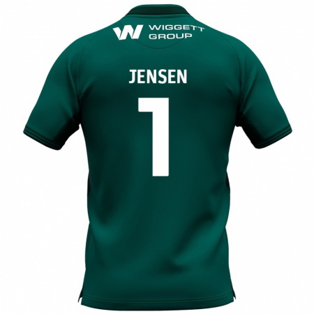 Kandiny Hombre Camiseta Lukas Jensen #1 Verde 2ª Equipación 2024/25 La Camisa Chile