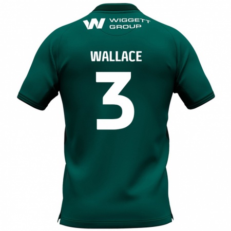 Kandiny Hombre Camiseta Murray Wallace #3 Verde 2ª Equipación 2024/25 La Camisa Chile