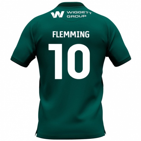 Kandiny Hombre Camiseta Zian Flemming #10 Verde 2ª Equipación 2024/25 La Camisa Chile