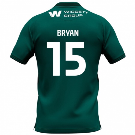 Kandiny Hombre Camiseta Joe Bryan #15 Verde 2ª Equipación 2024/25 La Camisa Chile