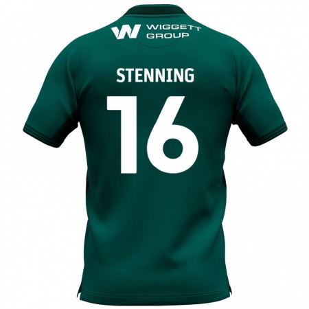 Kandiny Hombre Camiseta Ellie Stenning #16 Verde 2ª Equipación 2024/25 La Camisa Chile