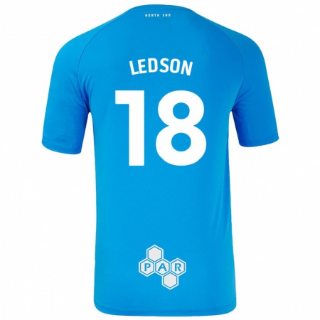 Kandiny Hombre Camiseta Ryan Ledson #18 Azul Cielo 2ª Equipación 2024/25 La Camisa Chile