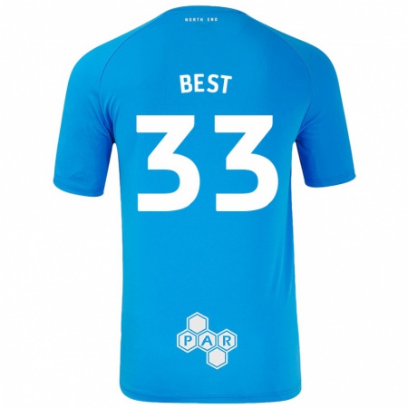 Kandiny Hombre Camiseta Kian Best #33 Azul Cielo 2ª Equipación 2024/25 La Camisa Chile