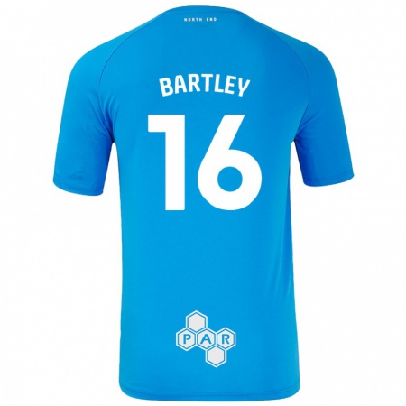 Kandiny Hombre Camiseta Melanie Bartley #16 Azul Cielo 2ª Equipación 2024/25 La Camisa Chile