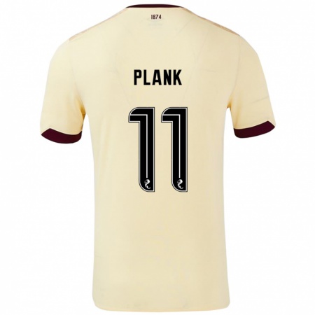 Kandiny Hombre Camiseta Dom Plank #11 Crema Burdeos 2ª Equipación 2024/25 La Camisa Chile