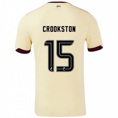 Kandiny Hombre Camiseta Gregor Crookston #15 Crema Burdeos 2ª Equipación 2024/25 La Camisa Chile