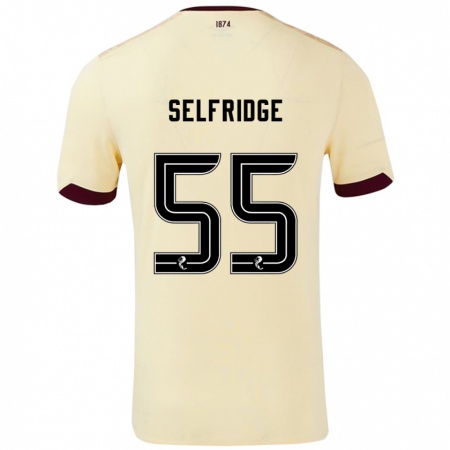 Kandiny Hombre Camiseta Louis Selfridge #55 Crema Burdeos 2ª Equipación 2024/25 La Camisa Chile