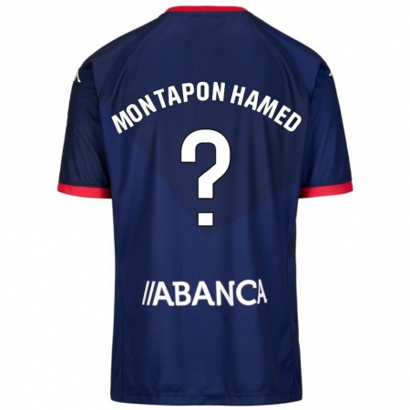 Kandiny Hombre Camiseta Fadil Montapon Hamed #0 Azul Marino 2ª Equipación 2024/25 La Camisa Chile