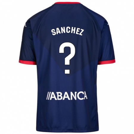 Kandiny Hombre Camiseta Carlota Sánchez #8 Azul Marino 2ª Equipación 2024/25 La Camisa Chile