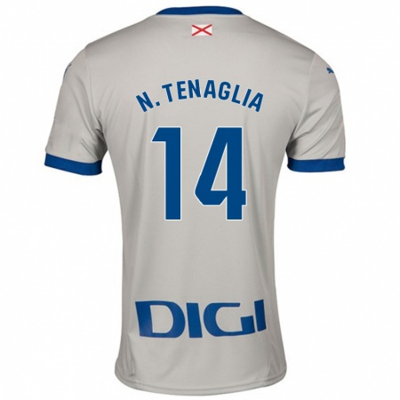 Kandiny Hombre Camiseta Nahuel Tenaglia #14 Gris Claro 2ª Equipación 2024/25 La Camisa Chile