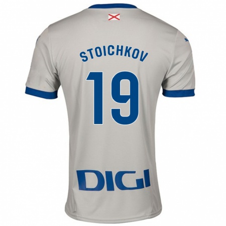 Kandiny Hombre Camiseta Stoichkov #19 Gris Claro 2ª Equipación 2024/25 La Camisa Chile