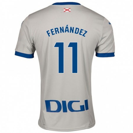 Kandiny Hombre Camiseta Imanol Fernández #11 Gris Claro 2ª Equipación 2024/25 La Camisa Chile