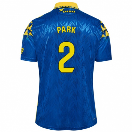 Kandiny Hombre Camiseta Marvin Park #2 Azul Amarillo 2ª Equipación 2024/25 La Camisa Chile