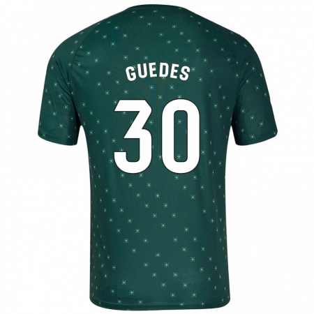 Kandiny Hombre Camiseta Gui Guedes #30 Verde Oscuro 2ª Equipación 2024/25 La Camisa Chile