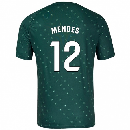 Kandiny Hombre Camiseta Alex Mendes #12 Verde Oscuro 2ª Equipación 2024/25 La Camisa Chile