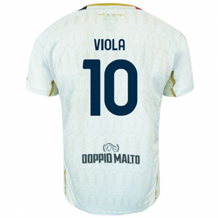 Kandiny Hombre Camiseta Nicolas Viola #10 Blanco 2ª Equipación 2024/25 La Camisa Chile