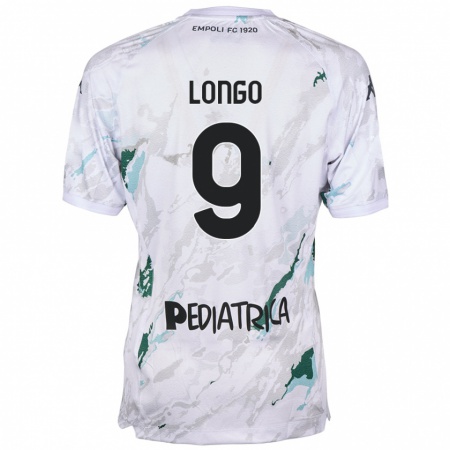 Kandiny Hombre Camiseta Mattia Longo #9 Gris 2ª Equipación 2024/25 La Camisa Chile