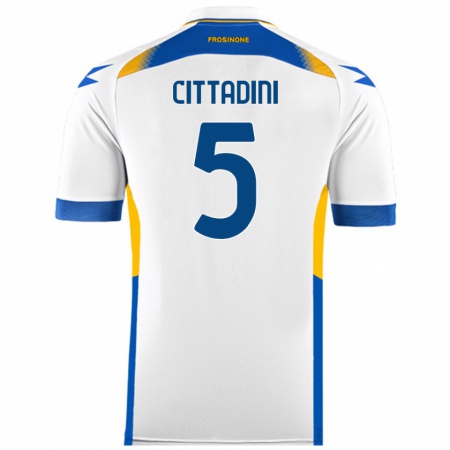 Kandiny Hombre Camiseta Giorgio Cittadini #5 Blanco 2ª Equipación 2024/25 La Camisa Chile