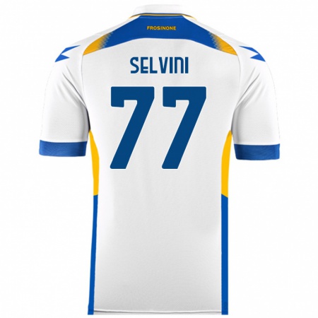 Kandiny Hombre Camiseta Alessandro Selvini #77 Blanco 2ª Equipación 2024/25 La Camisa Chile