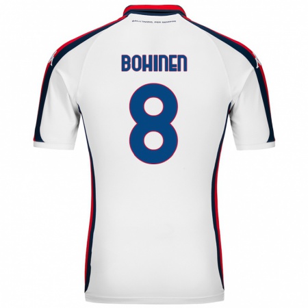 Kandiny Hombre Camiseta Emil Bohinen #8 Blanco 2ª Equipación 2024/25 La Camisa Chile