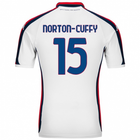 Kandiny Hombre Camiseta Brooke Norton-Cuffy #15 Blanco 2ª Equipación 2024/25 La Camisa Chile