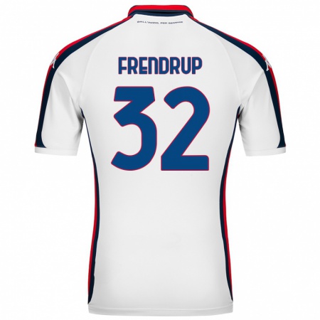 Kandiny Hombre Camiseta Morten Frendrup #32 Blanco 2ª Equipación 2024/25 La Camisa Chile