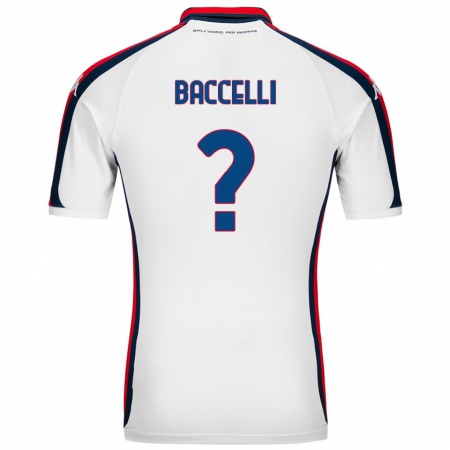 Kandiny Hombre Camiseta Pietro Baccelli #0 Blanco 2ª Equipación 2024/25 La Camisa Chile