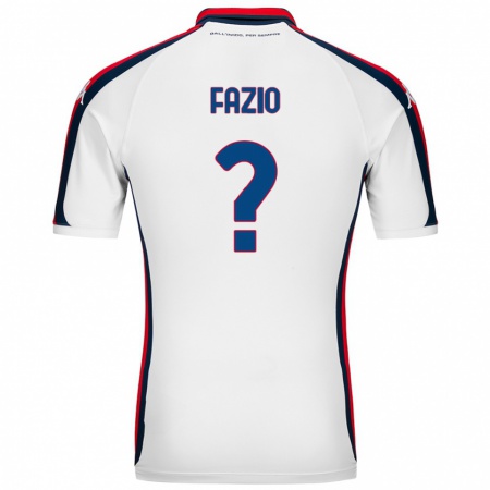 Kandiny Hombre Camiseta Lorenzo Fazio #0 Blanco 2ª Equipación 2024/25 La Camisa Chile