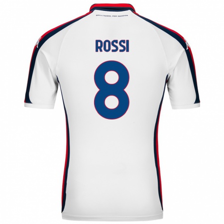 Kandiny Hombre Camiseta Gianluca Rossi #8 Blanco 2ª Equipación 2024/25 La Camisa Chile