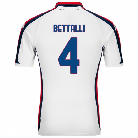 Kandiny Hombre Camiseta Giorgia Bettalli #4 Blanco 2ª Equipación 2024/25 La Camisa Chile