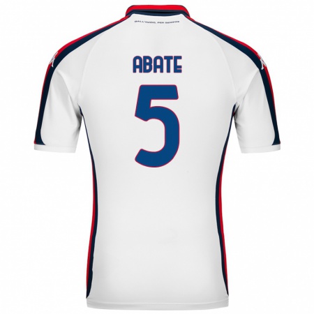 Kandiny Hombre Camiseta Giada Abate #5 Blanco 2ª Equipación 2024/25 La Camisa Chile