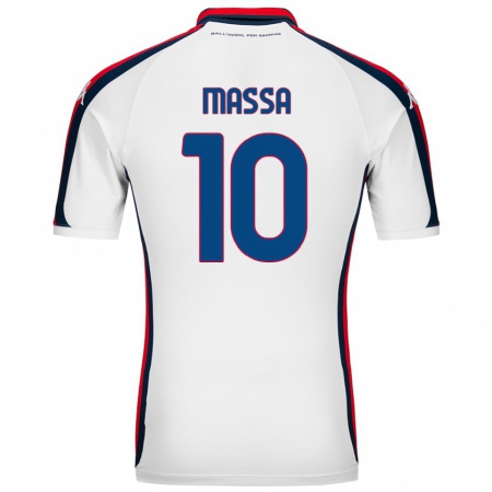 Kandiny Hombre Camiseta Alessandra Massa #10 Blanco 2ª Equipación 2024/25 La Camisa Chile