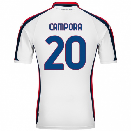 Kandiny Hombre Camiseta Alice Campora #20 Blanco 2ª Equipación 2024/25 La Camisa Chile