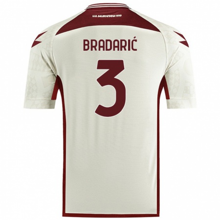 Kandiny Hombre Camiseta Domagoj Bradarić #3 Color Crema 2ª Equipación 2024/25 La Camisa Chile