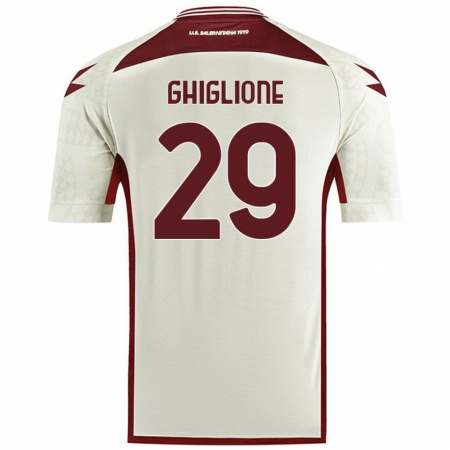 Kandiny Hombre Camiseta Paolo Ghiglione #29 Color Crema 2ª Equipación 2024/25 La Camisa Chile